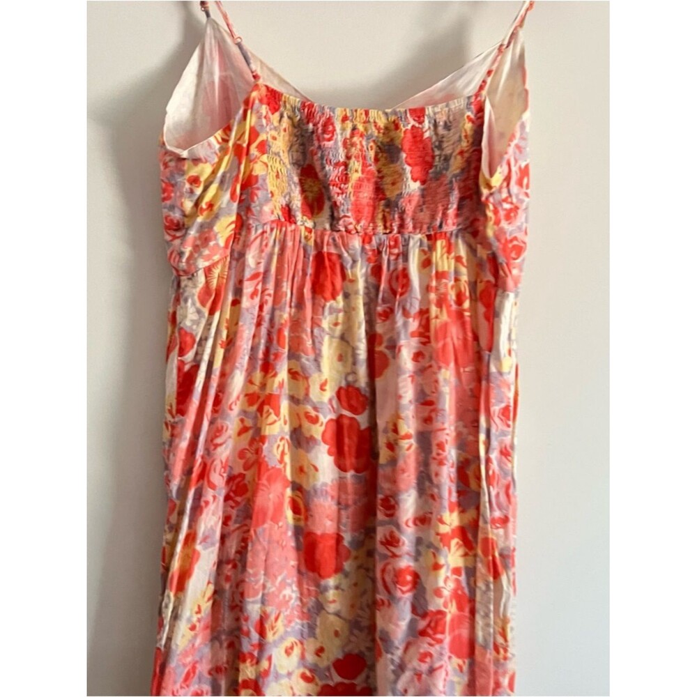 April Cornell Floral Boho Midi Dress 100% Cotton Size Medium Cottagecore - Picture 11 of 12